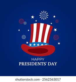 Vector illustration of Presidents' Day social media template