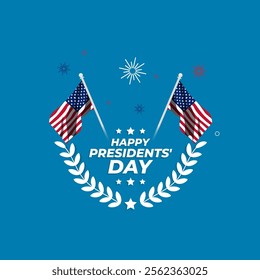 Vector illustration of Presidents' Day social media template