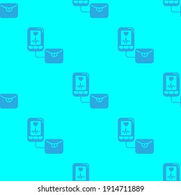 Ilustración vectorial. Medidor de presión sobre un fondo azul. Patrones sin inconvenientes.