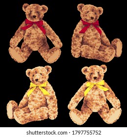 Vektorgrafik einer hübschen Bärenpuppe,