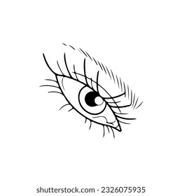 ilustración vectorial de ojos bonitos