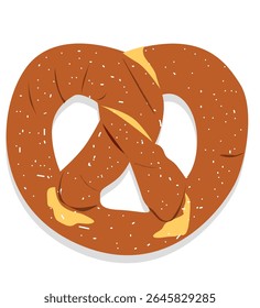 vector illustration of a pretzel 