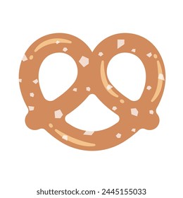 vector illustration of a pretzel isolated on white background for banners, cards, flyers, social media wallpapers, etc.