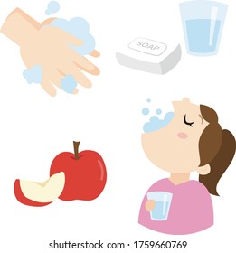 vector illustration prevention of infection