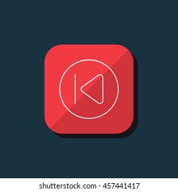 Vector illustration of previous button icon