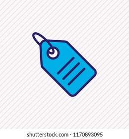 Vector illustration of price tag icon colored line. Beautiful marketing element also can be used as discount label icon element.