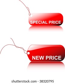 A vector illustration of price tags, for use with sales, pricing, and blank stationary needs.