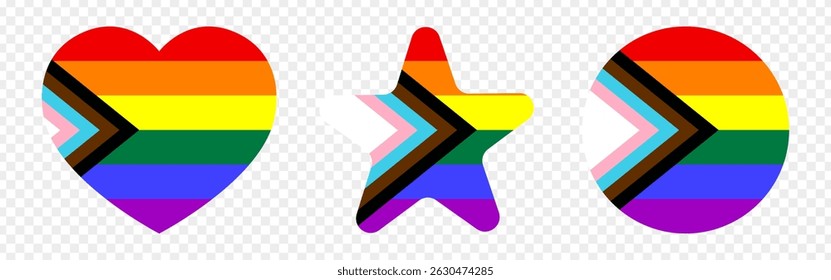 Vector illustration of Pride flag on transparent background