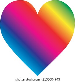 vector illustration of PRIDE heart