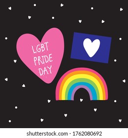Vector illustration for pride month event celebration. LGBT label. Pride background.