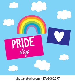 Vector illustration for pride month event celebration. LGBT label. Pride background.