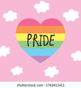 Vector illustration for Pride month event celebration. LGBT concept.