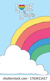 Vektorgrafik für die Feier des Pride Monats. LGBT-Konzept.