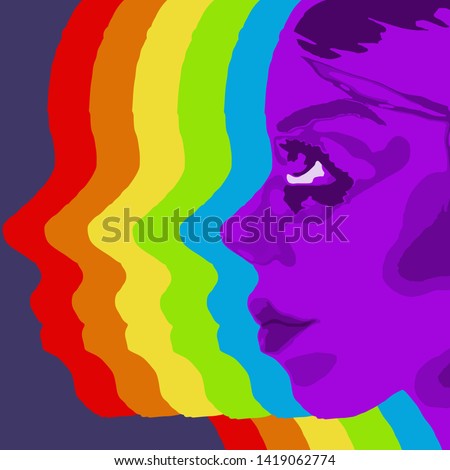 Vector illustration, pride month, Gay rights concept, colorful pride design