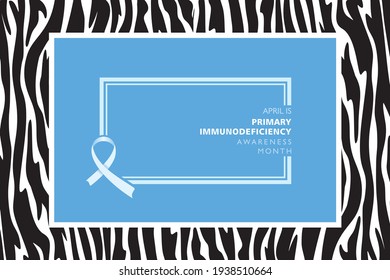 Vector Illustration of Primary Immunodeficiency Awareness month observed in April 