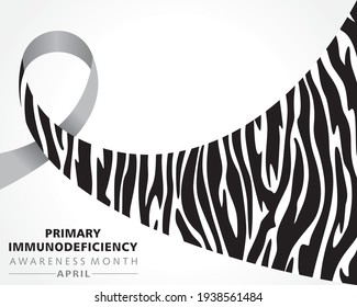 Vector Illustration of Primary Immunodeficiency Awareness month observed in April 