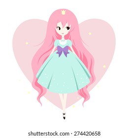 Vector illustration of princess.