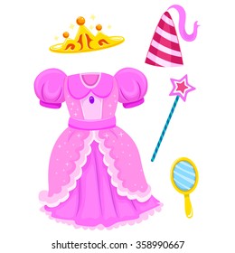 Vector Illustration of Princess Accessories Elements