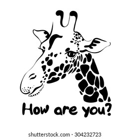 vector illustration print with giraffe images and text, suitable for printing on a t-shirt or sweatshirt,shirt design,shirt  kid, shirt print, print giraffe, sketch giraffe,fashion shirt, safari shirt