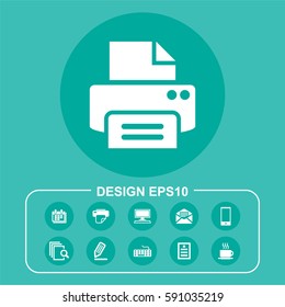 Vector Illustration Print Icon