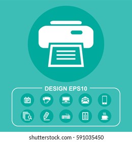 Vector Illustration Print Icon