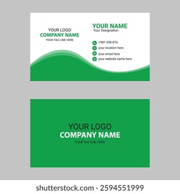 Vector illustration print template,Futuristic business card design,creative business card,horizontal simple clean template vector design.
