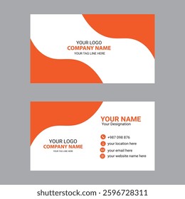 Vector illustration print template,Futuristic business card design,creative business card,horizontal simple clean template vector design.
