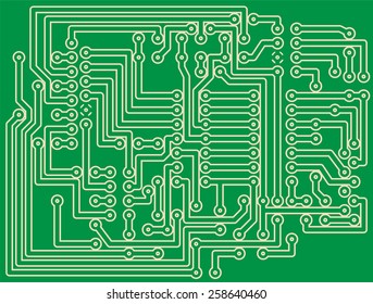 Vector illustration of a printed circuit board 