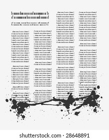ilustración vectorial de páginas impresas con texto