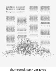 vector illustration of printed pages with text
