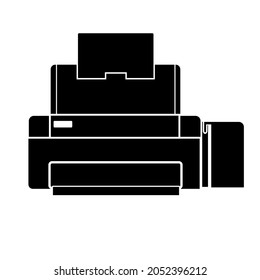 
vector illustration of a printer in black and white. suitable for use
logo, company, office and printing