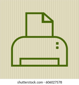 Vector Illustration of Printer high quality icon in green color

