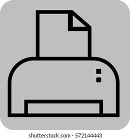 Vector Illustration Printer Icon Black Stock Vector (Royalty Free ...