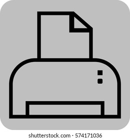 Vector Illustration of Printer icon in black