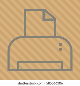 Vektorgrafik des Druckersymboles auf Grau
