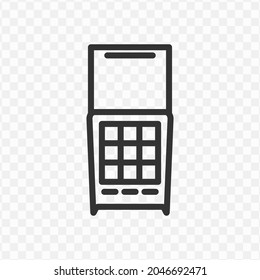 Vector illustration of printer terminal post icon in dark color and transparent background(png).