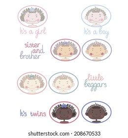 Vector illustration for printing on paper and fabric