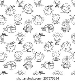 Vector illustration for printing on paper and fabric. Sheep