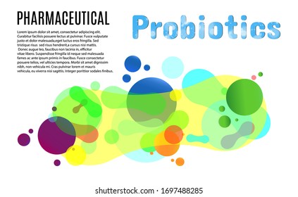 
Vector illustration of probiotics on a transparent background. Pharmaceutical bacteria or germs.