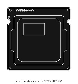 Vector illustration of processor laptop and device sign. Collection of laptop and server vector icon for stock.