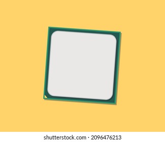 vector illustration of a processor in minimalist style