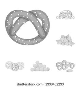 Vector illustration of product and menu logo. Collection of product and bar vector icon for stock.