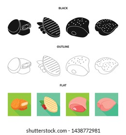 Vector illustration of product and poultry icon. Collection of product and agriculture vector icon for stock.