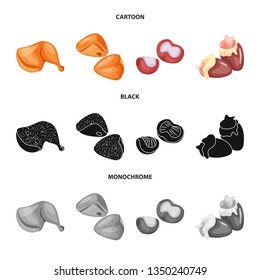 Vector illustration of product and poultry logo. Collection of product and agriculture    vector icon for stock.