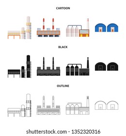 Vector illustration of production and structure icon. Set of production and technology stock vector illustration.