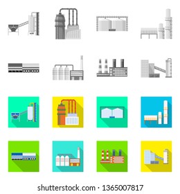 Vector illustration of production and structure icon. Collection of production and technology stock symbol for web.