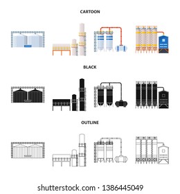 Vector illustration of production and structure icon. Set of production and technology stock vector illustration.