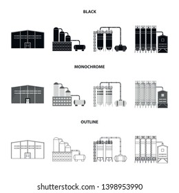 Vector illustration of production and structure icon. Collection of production and technology stock vector illustration.