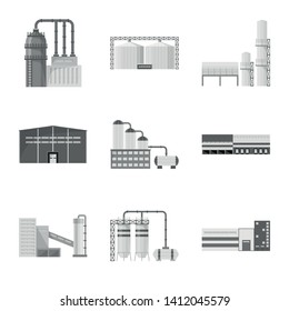 Vector illustration of production and structure icon. Collection of production and technology stock symbol for web.