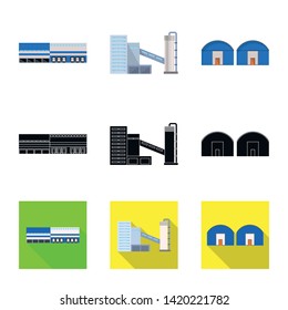 Vector illustration of production and structure icon. Collection of production and technology stock vector illustration.